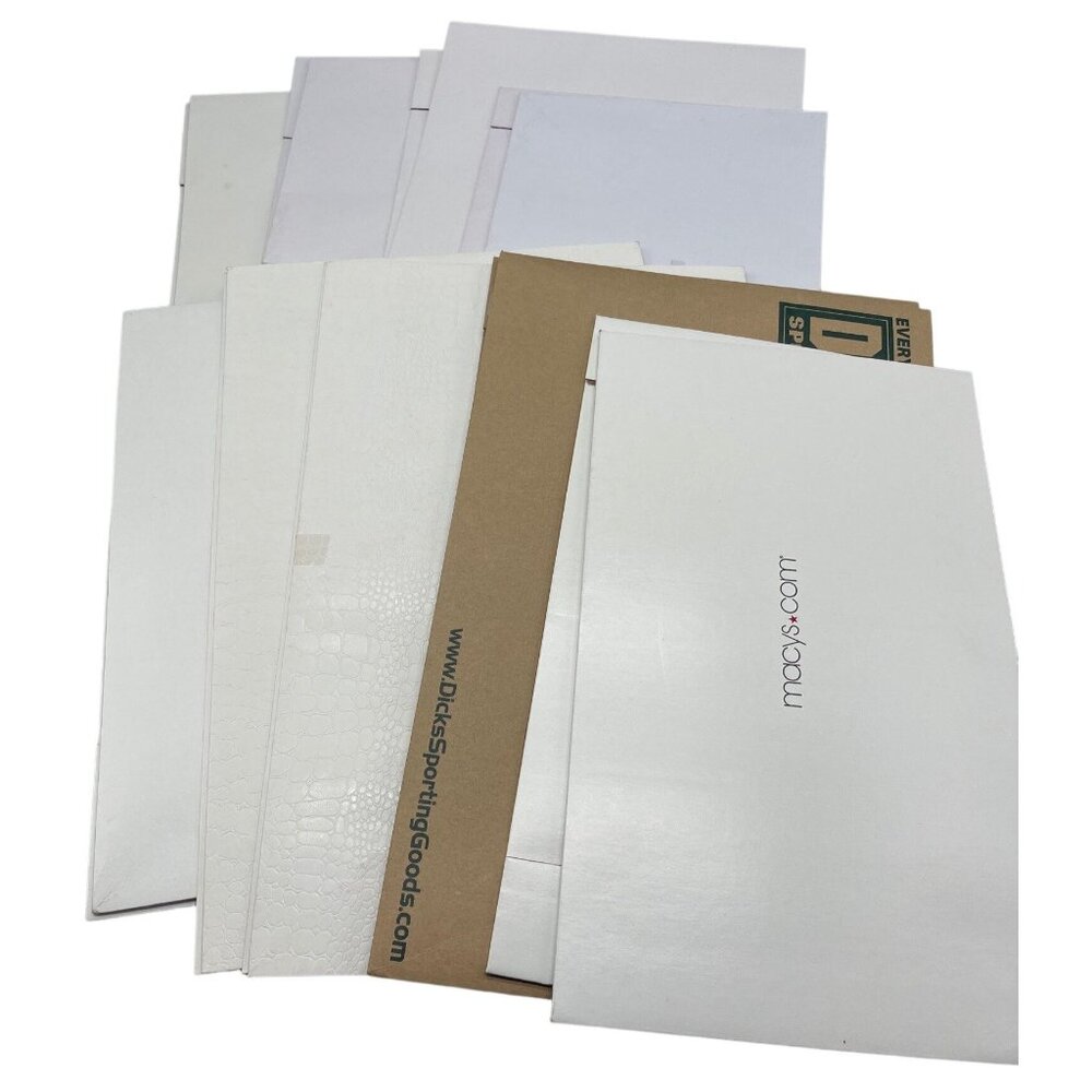 Christmas boxes set of 9 holiday rapping plain macys dicks brown cardboard READ
